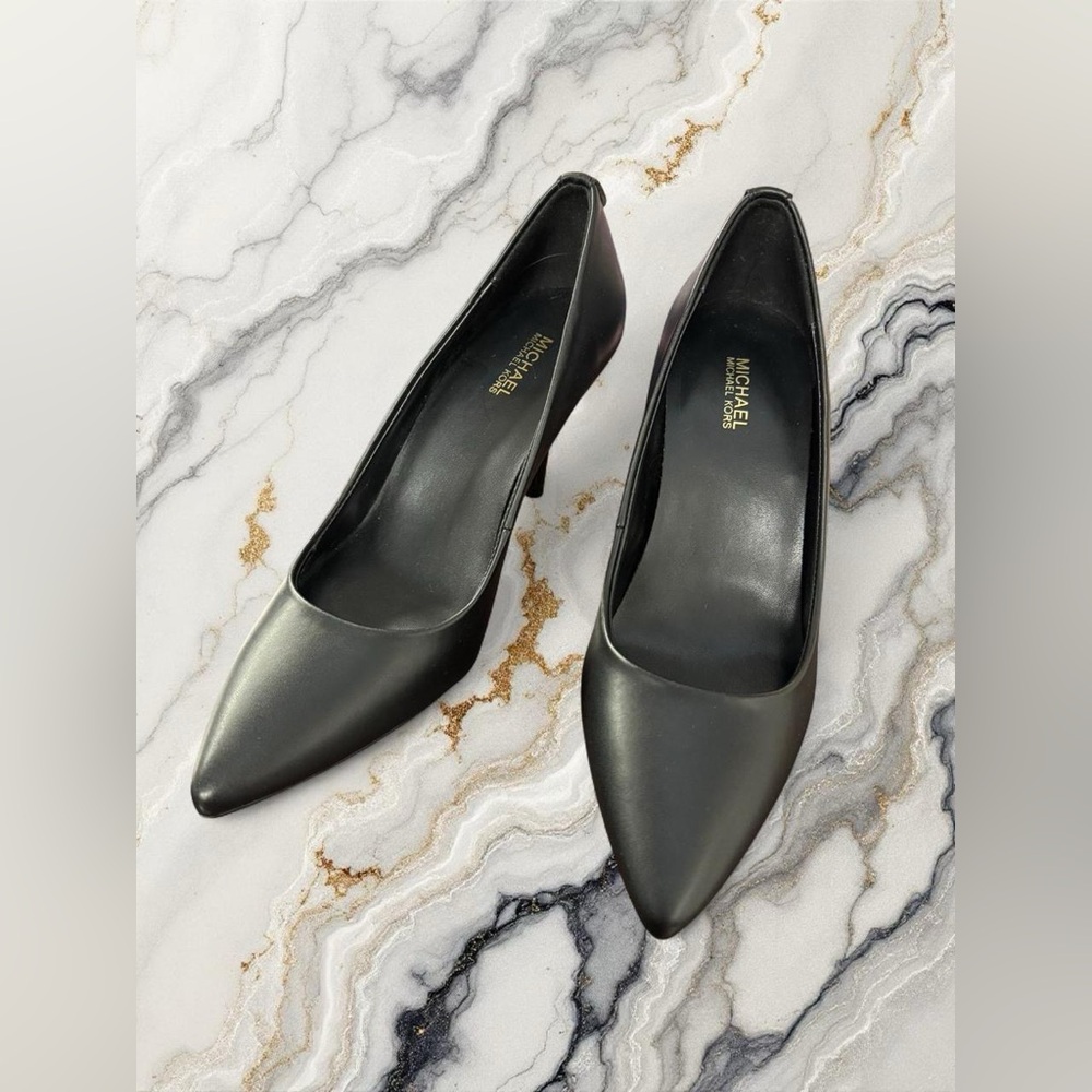 Michael Kors Alina Black Leather Heels